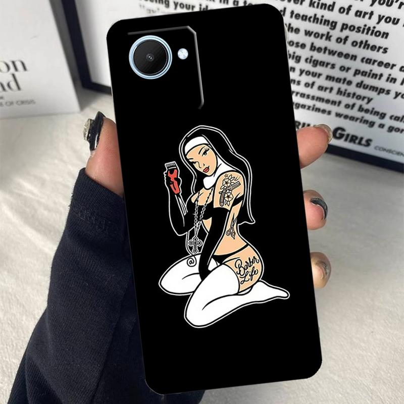 Satan Nun Devil Girl For Realme GT7 Pro GT6 C67 C65 C63 C61 C55 C53 C51 C71 C75 10 11 12 13 14 15 Pro Plus Case