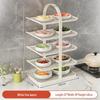 Nordic Steel-Wood 5-Tier Double-Sided Kitchen Prep Rack