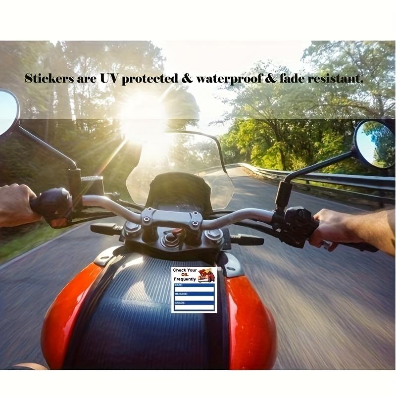 Removable Waterproof Oil Change Reminder Stickers, Transparent Maintenance Labels, Suitable for Windshield, Oil-Proof and Handwritten