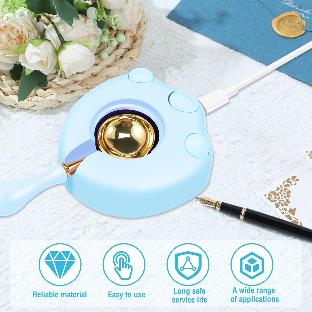 Wax Seal Warmer USB Powered Wax Seal Stamp Melter Easy to Use Wax Seal Melter Compact Wax Stamp Warmer Fast Heat Conduction Wax