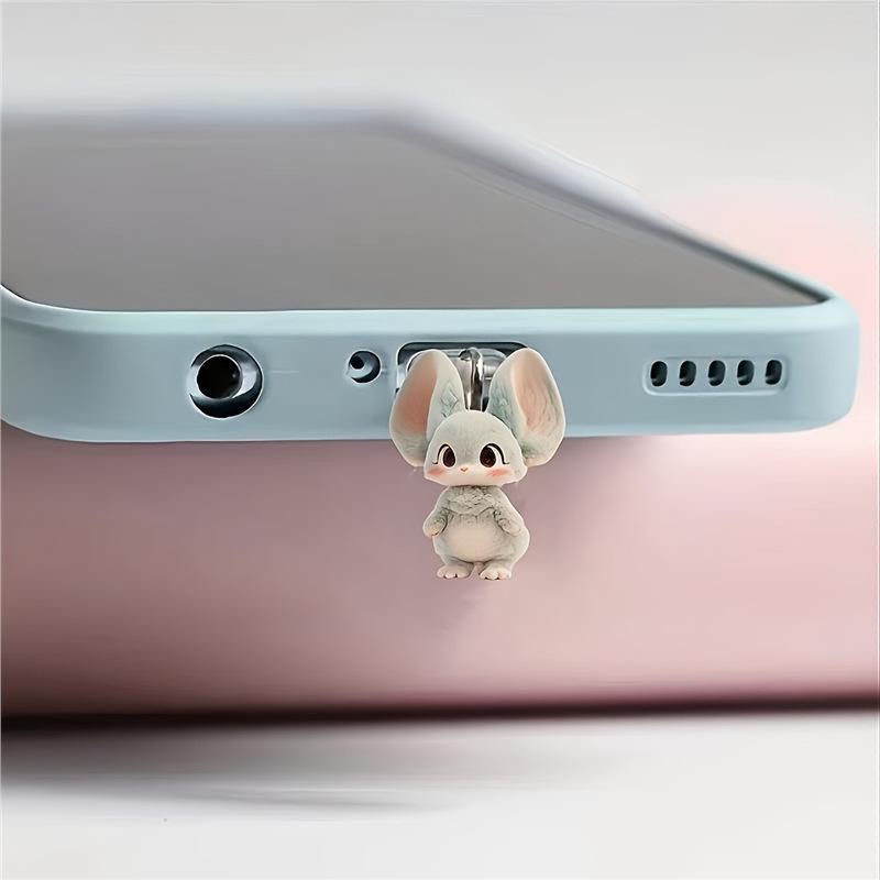 Cross-border Acrylic Big-Eared Rabbit Dust Plug