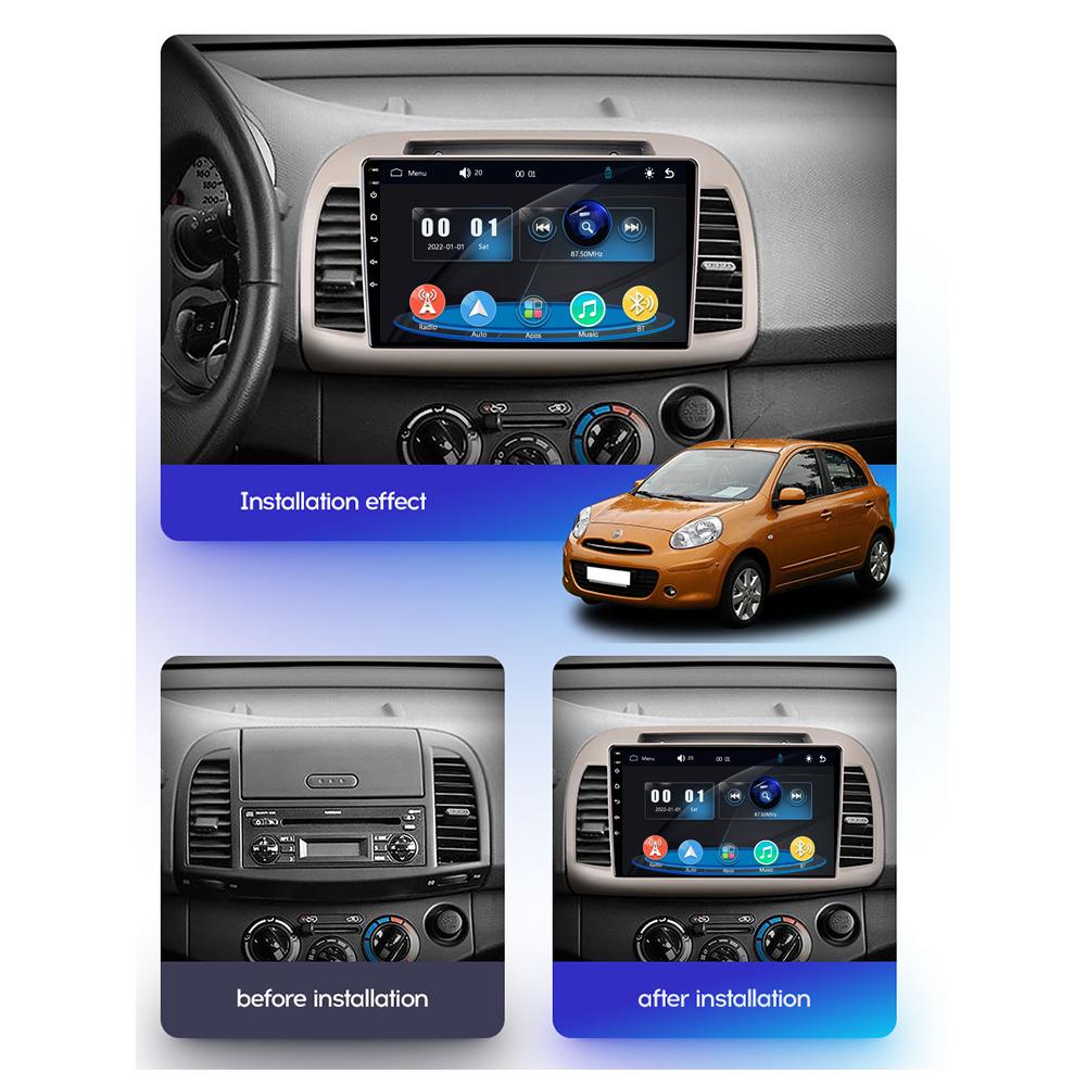 Icreative Car Radio Multimedia MP5 Player Head Unit Stereo BT For Nissan March K12 2002-2010