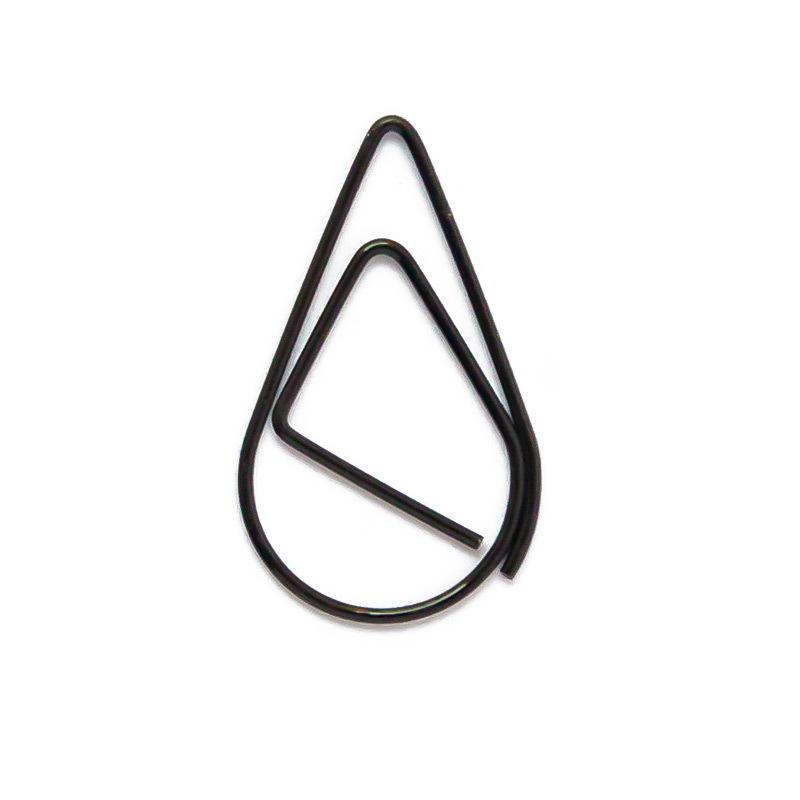 50Pcs Color Love Paper Clip Office Supply Creative Macaron Paper Clip Water Drop Special-shaped Mini Paper Clip