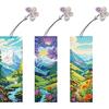 3Pcs Special Shaped Animal Flower Christmas Diamond Bookmark Art Project Diamond Painting Bookmark Making Kit for Reading Lover