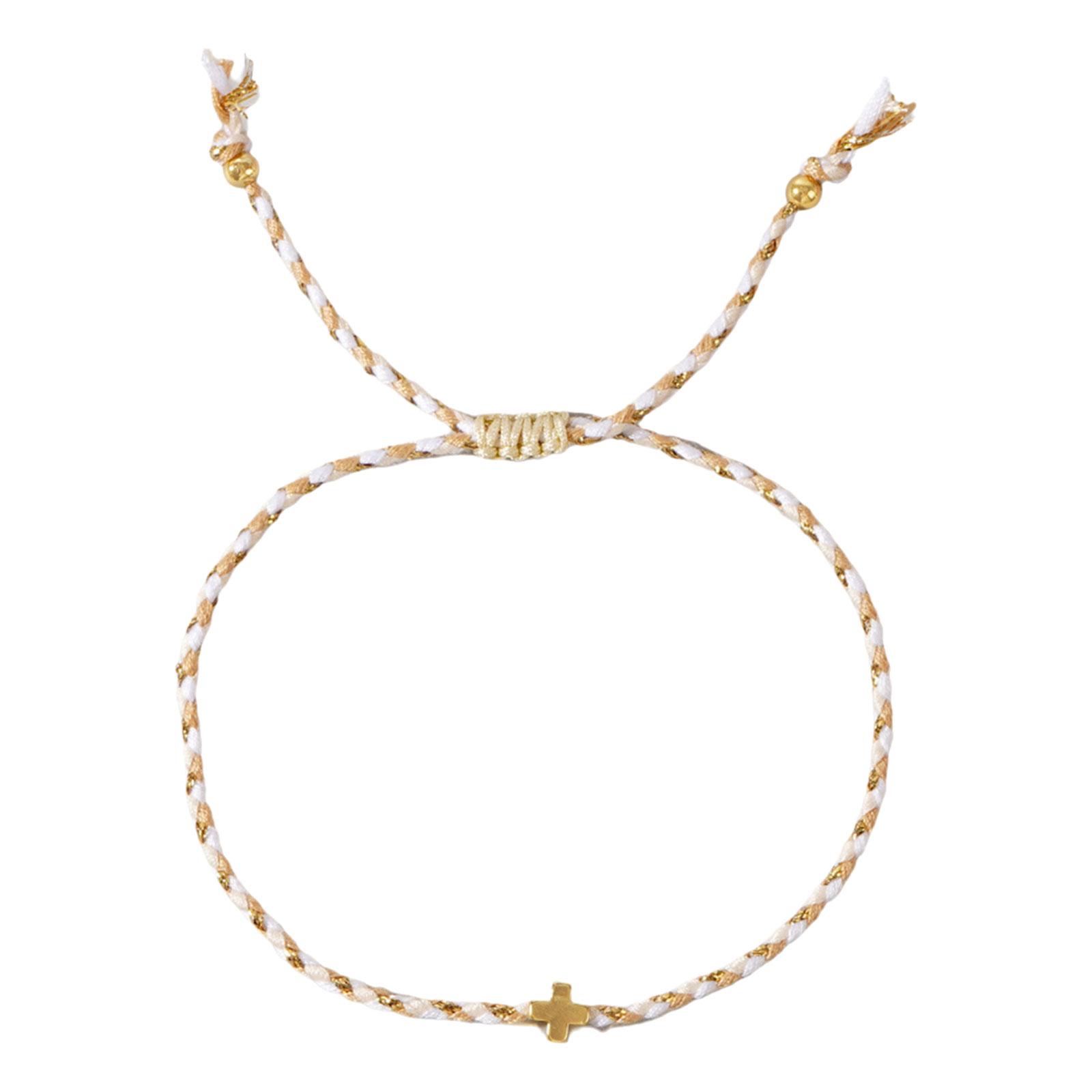 

Многоцелевой ретро-стиль богемы, хлопковая веревка, кресты, браслет, регулируемый, многослойный, для мужчин и женщин D