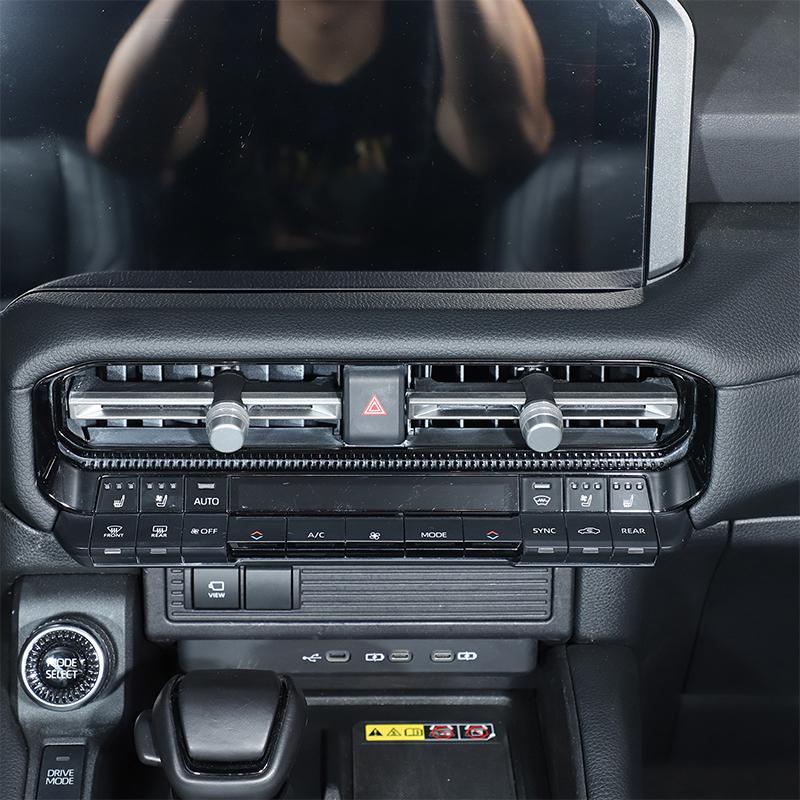 För Toyota Land Cruiser Prado 250 LC250 2024+ Aluminiumlegering Bilsidans luftuttag Körlägesknopp Ring Bilinredning Tillbehör