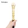 Goldener Weißer Luxus Runder Griff Mode Stock für Party Dekorative Gehhilfe Eleganter Krummstab Knauf Gehstock 93cm