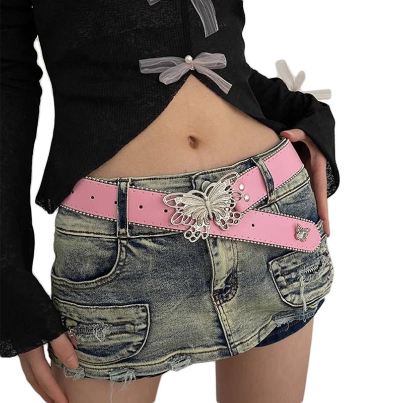 Fashion Waist Belt Women PU Belt Y2K Cool Girl Waist Decor Clothing Accessories
