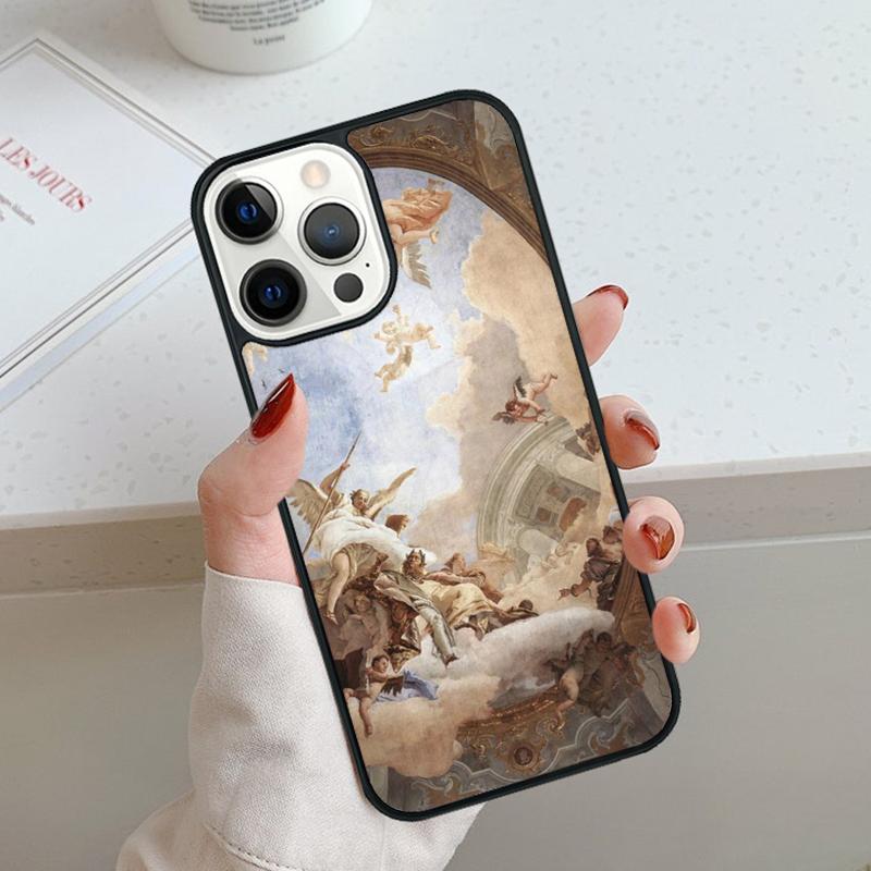 Vintage Baroque Painting Phone Case For iPhone 17 Air 11 12 13 14 15 16 Pro Max Cover For iPhone 17 Air Max Plus Coque Shell