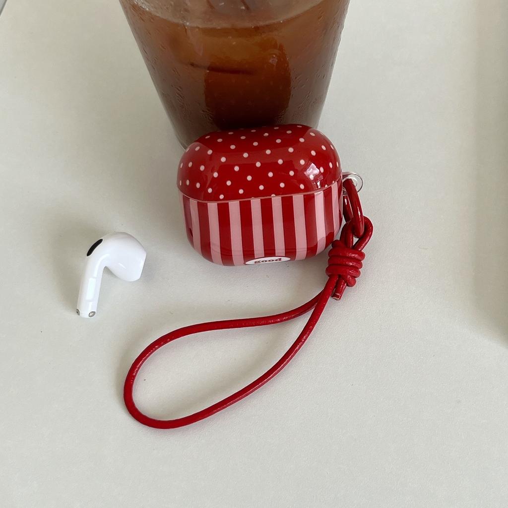 Splicing striped red polka dot for AirPods 1 Apple earphone case 1/1 generation AirPods pro1