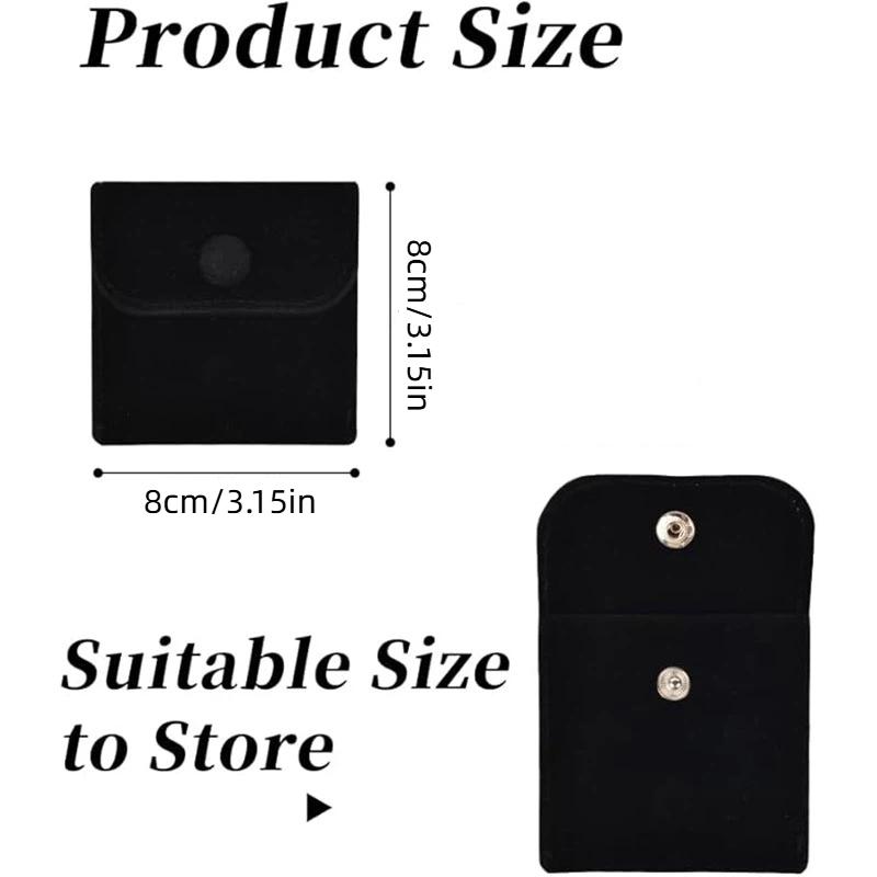 Velvet Jewelry Pouch Premium Soft Snap Bag for Earrings Bracelets Necklaces Wedding Party Gift Packaging Solution