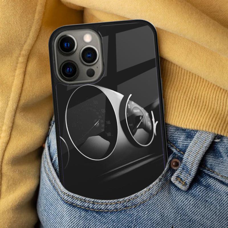 Car Dashboard Graphic Soft Phone Case for iPhone 17 Air 16e Pro Max 15 Pro 13 14 Plus 11 12 MagSafe Magnetic Coque