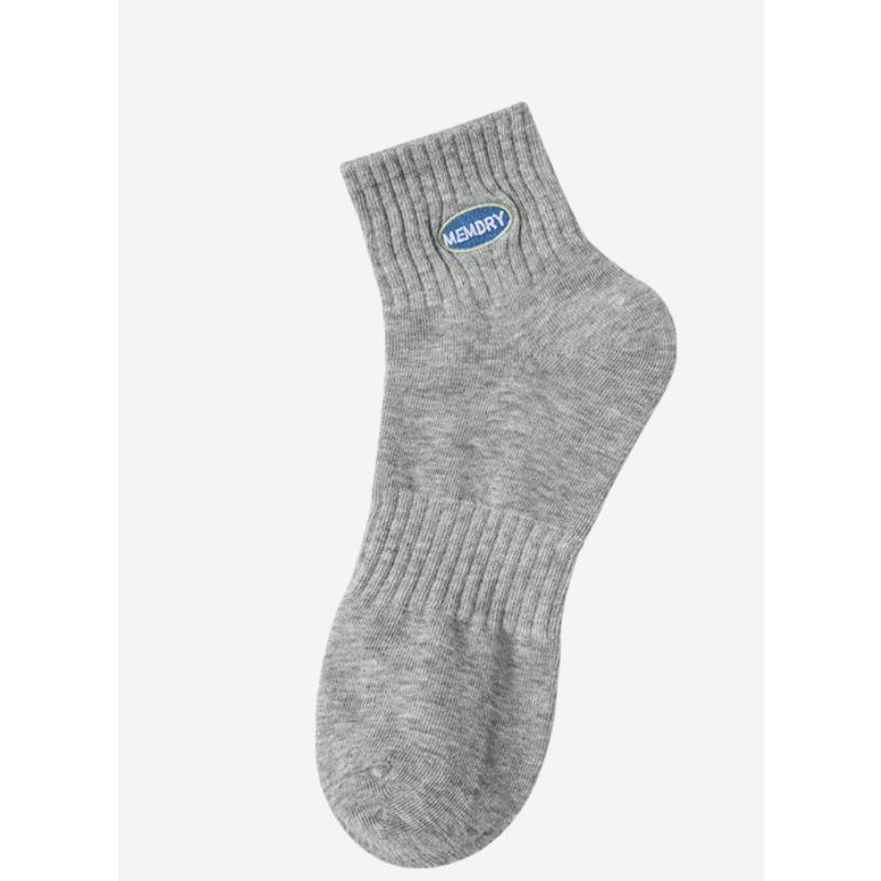 Men's Autumn and Winter Mid-calf Socks, Corset Anti-pilling Cotton Socks, Letter-embroidered Trendy Socks, Running Sports Socks