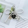 Creative Key Chain Imitation Pearl Phone Lanyard Cute Bag Pendant Women Girl