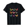 Funny and Trendy Chicken Pattern Rooster Flower Farm T Shirt Black Vintage Washed Versatile Comfortable Breathable Slightly