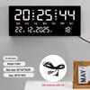 Wall-Mounted LED Clock with Temperature Display and Perpetual Calendar
