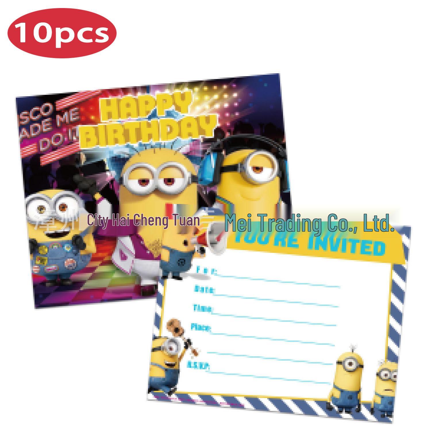 In-stock Yellow Children s Festival Birthday Party Decorations & Invitation Cards