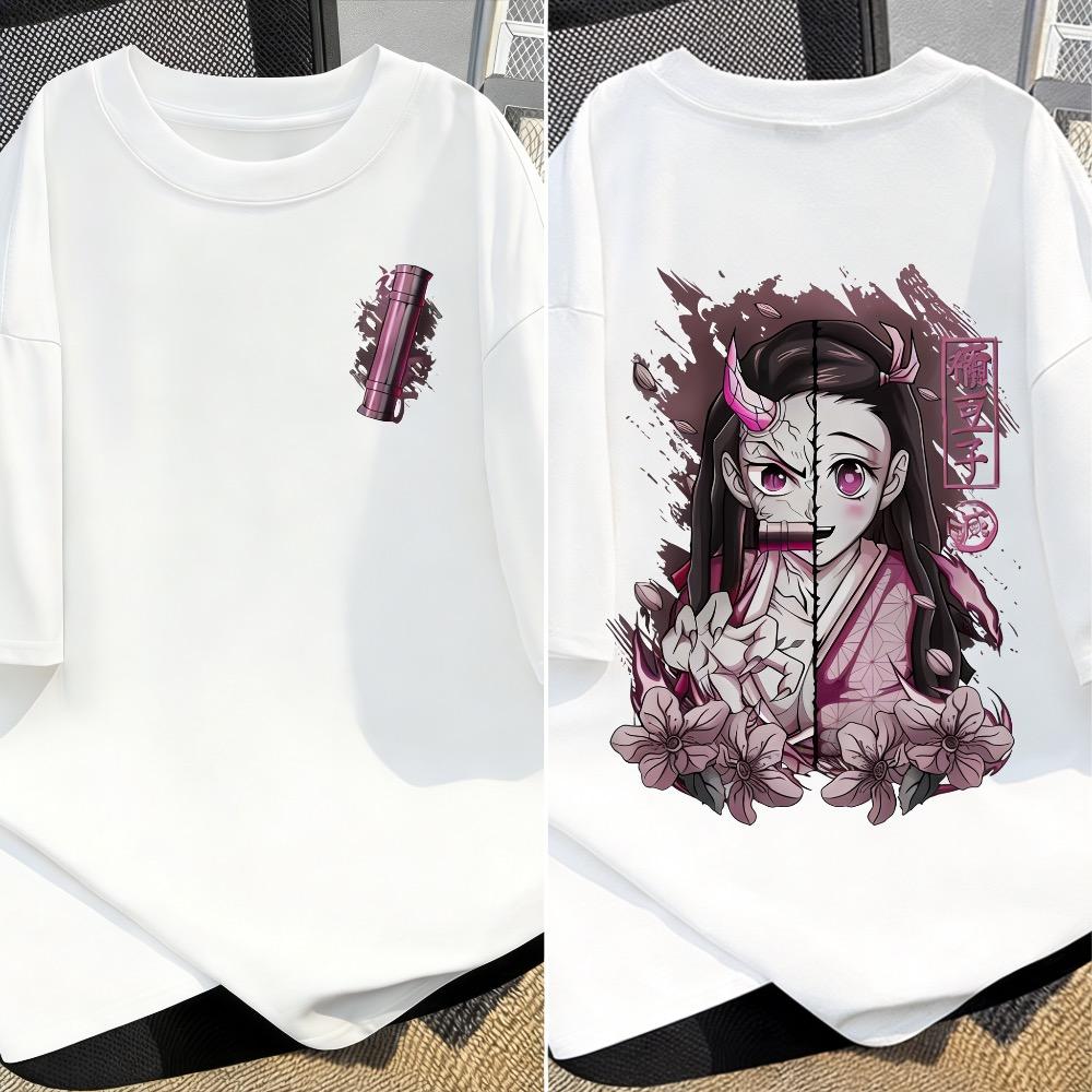 Demon Slayer Anime Printed Unisex Women Tshirt Casual Top Fashion Harajuku Style Street Wear Y2K 2026 New Summer