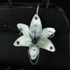 Simulation Flower Orchid Lily Keychain Backpack Decoration Colorful Flower Bag Pendant Handmade Drilling and Puncture Colorful