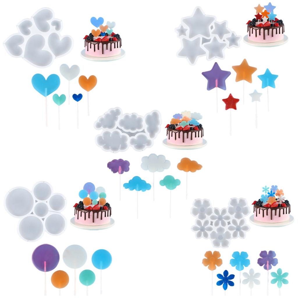 Various Shapes Silicone Lollipop Mold Jelly Chocolate Cake Decoration Mold Kitchen Baking Accessories Epoxy Gum
