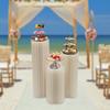 3-Tier Cardboard Centerpiece Stands, 60cm 80cm 100cm Recyclable Foldable Display Columns for Wedding Party Garden Home Decor