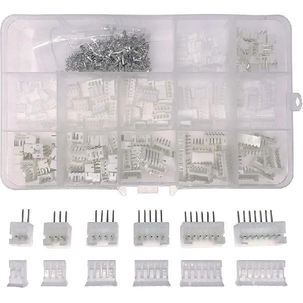 450Pcs 2.0mm JST-PH Connector Kit with 2.0mm Female Pin Header 2/3/4 Pin Housing Connector Adapter Plug Terminal Kit