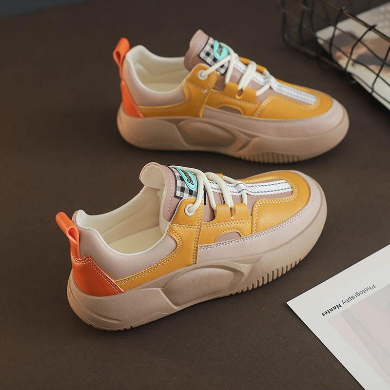 

Little white shoes women s shoes new spring versatile shoes spring versatile platform casual sports board shoes 35 жёлтый