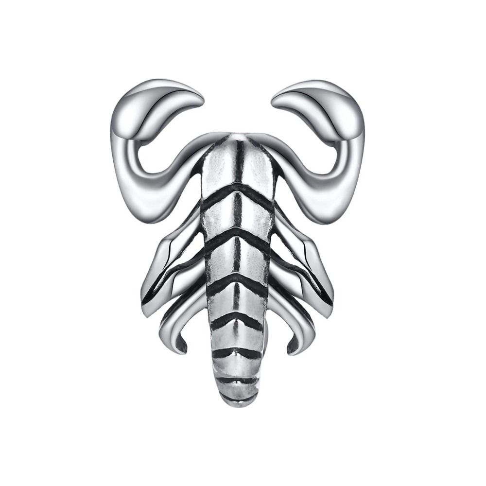 Cool Silver Stud Earrings Gothic Men Ear Studs Trendy Scorpion Earrings Studs  Gift