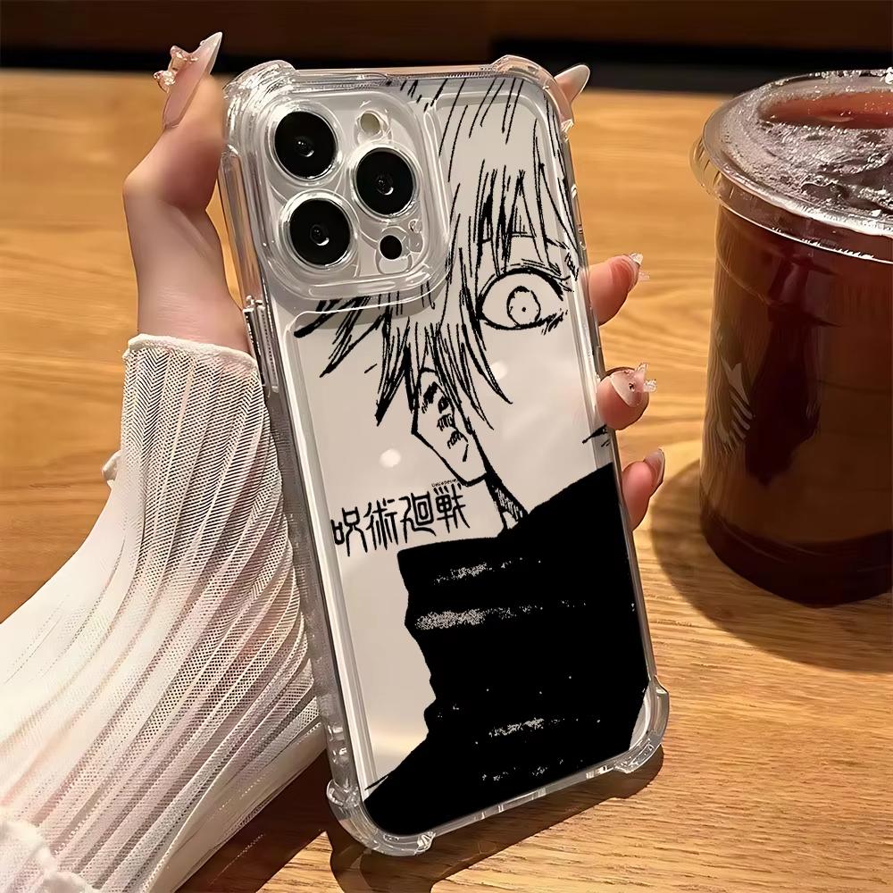 Anime Jujutsu Kaisen Gojo Pouzdro na telefon Pro iPhone 17 Air 16 e 15 14 13 12 11 Pro Max Plus Mini SE 2020 2022 Nárazuvzdorné pouzdro