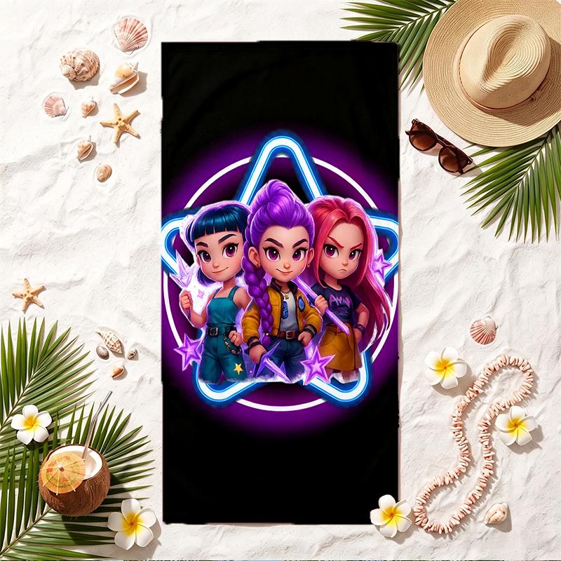 HUNTRIX Soft Beach Towel Stylish Beach Pool Towel for Summer Seaside Vacation Travel