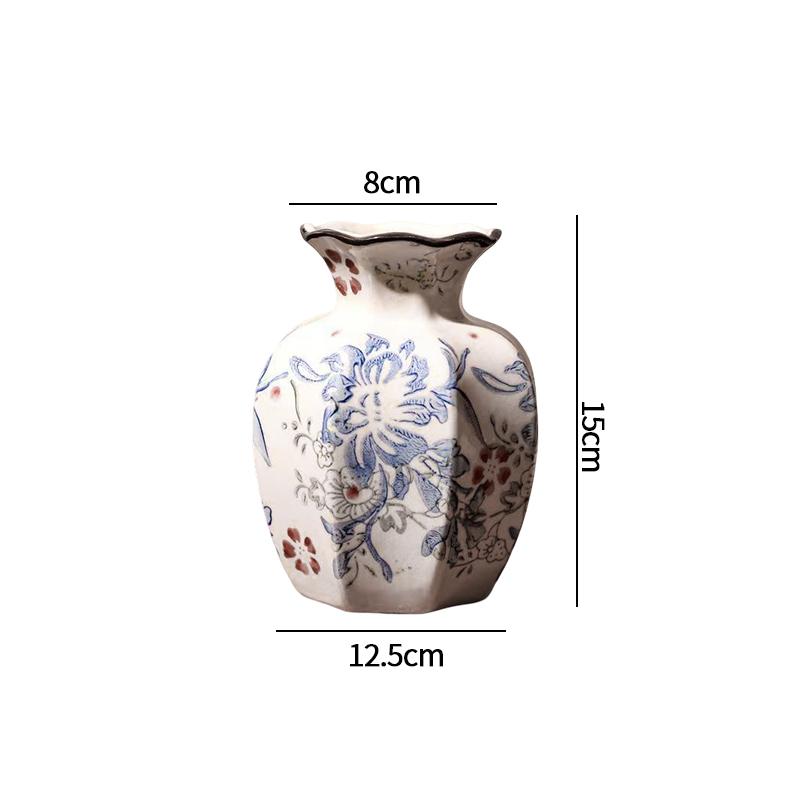 French Vintage Flower Vase Wedding Table Centerpiece Aesthetic Decorative Vases White Ceramic Vase Home Office Decoration