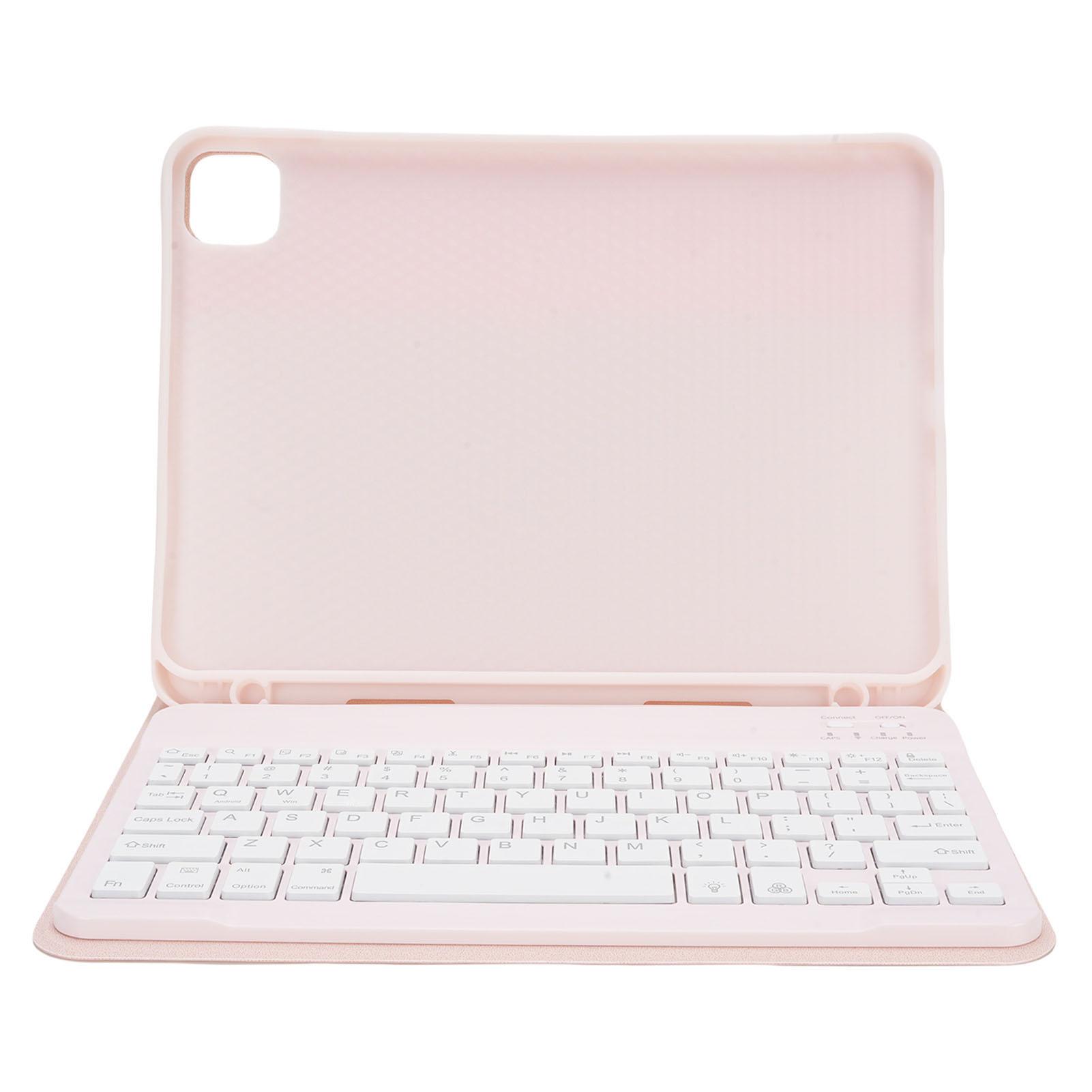 

Keyboard Case Fit for IPad Pro 11 M4 2024 Tablet 7 Color Backlit Wireless Magnetic Detachable Keyboard Protective Case розовый