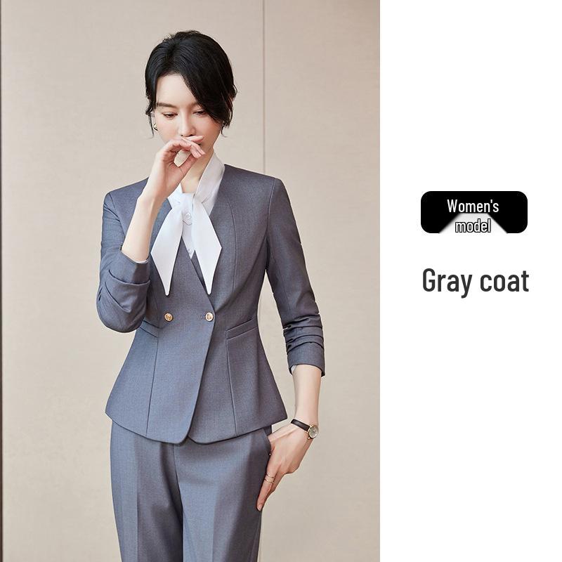 Роскошный женский осенне-зимний костюм: Профессиональная униформа для персонала отелей и общественного питания XXL