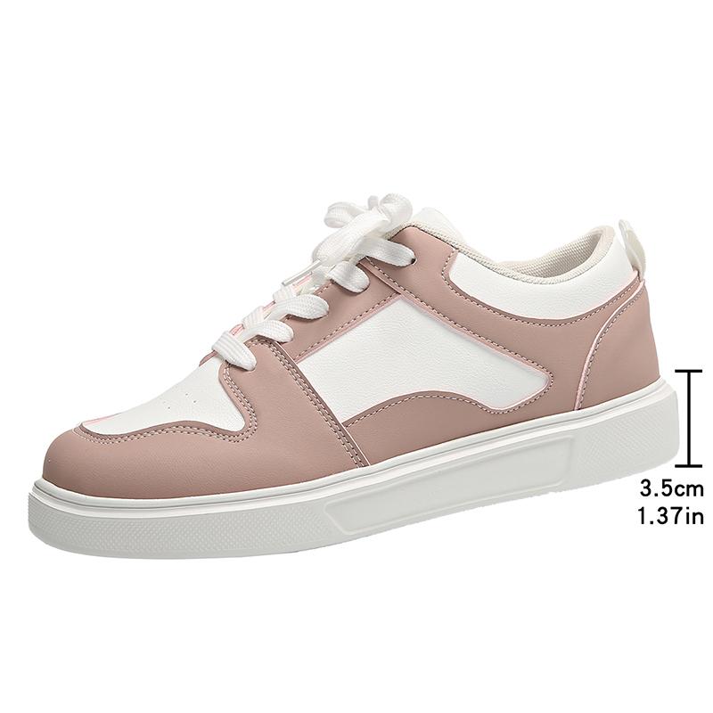 Fashion Mixed Color Platform Sneakers for Women  Lightweight Casual Lace Up Shoes Woman Non Slip Jogging Vulcanized Shoes