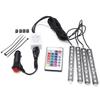 4 pz Auto RGB HA CONDOTTO LA Luce di Striscia HA CONDOTTO Le Luci di Striscia Colori Car Styling Decorativo Atmosfera Lampade Auto Luce Interna Con Telecomando 12 V
