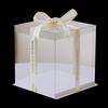Fancolor 6-inch Double-Layer Tall Transparent Cake Boxes (5 Sets)