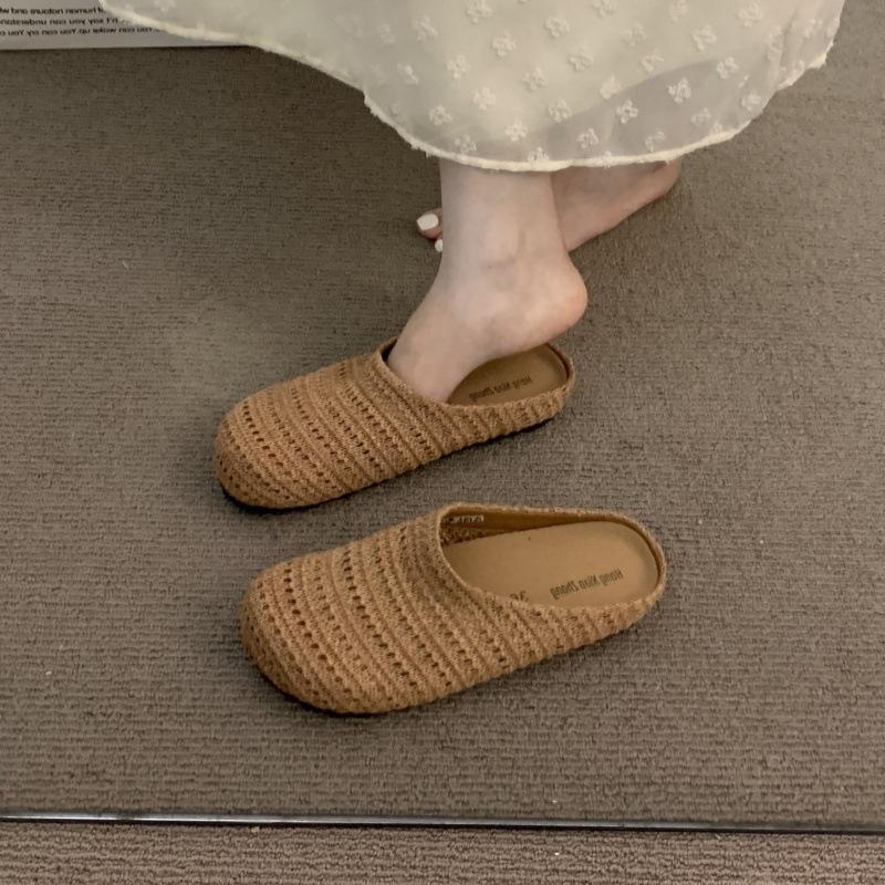 

Богемия~ Вечерний ветер платформа Birkenstocks женская верхняя одежда 2025 весна и лето отпуск одна педаль сумка на носок полушлепки женские 35