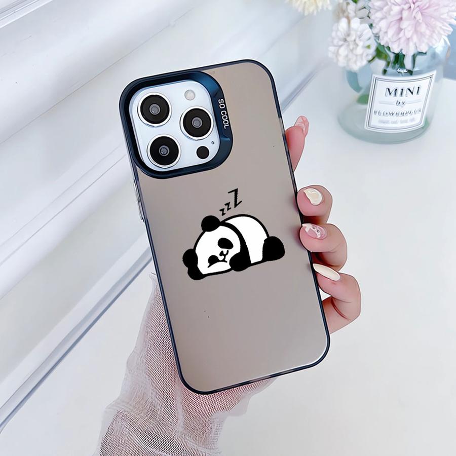 Soft Shell Phone Case for iPhone 14 15 16 Plus 11 12 13 Pro Max 16e Cute Cartoon Panda