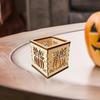 Wood Candle Holders Handcraft Wooden Square Cutout Pumpkin Lantern Fall Decorations Pumpkin Lantern With Electric Candle Holiday