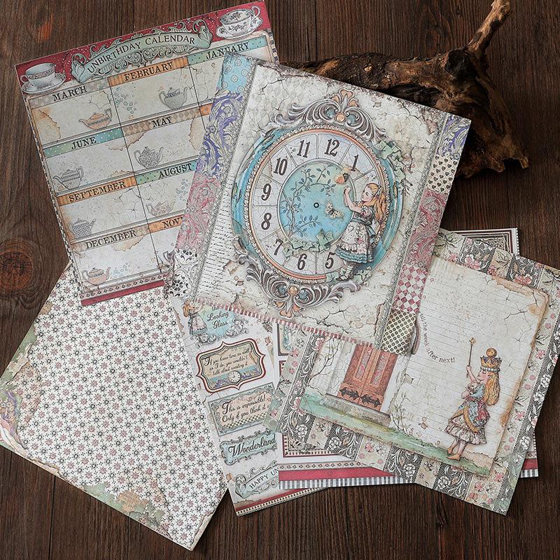 Stamperia Journal Collection: 18 Cute & Beautiful Themed Paper Sheets with Decorative Stickers