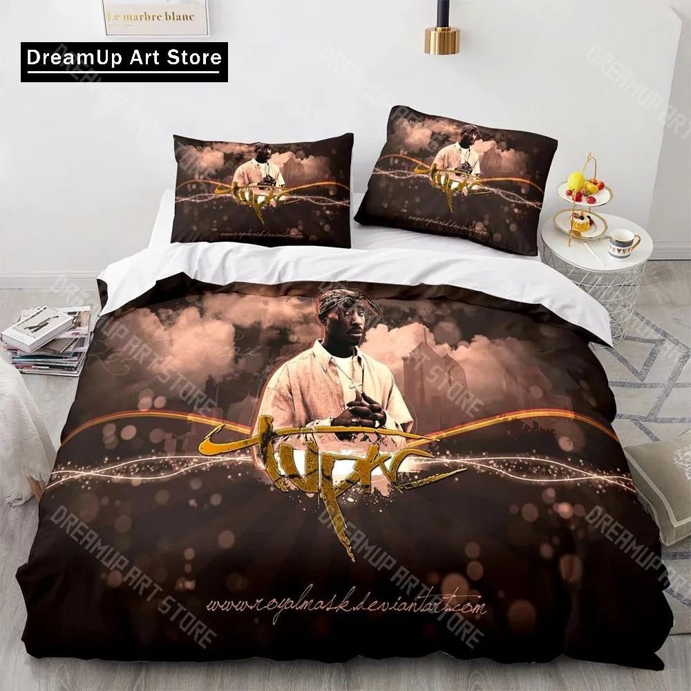 Grosstor Unisex 2Pac Tupac Amaru Shakur Bedding Set Single Twin Full Queen King Size Bed Set Aldult Kid Bedroom Duvetcover Sets