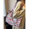 Canvas Bag Large Capacity Women's Summer High-end Fashion One-Shoulder Armpit Bag College Student Commuter Tote Bag