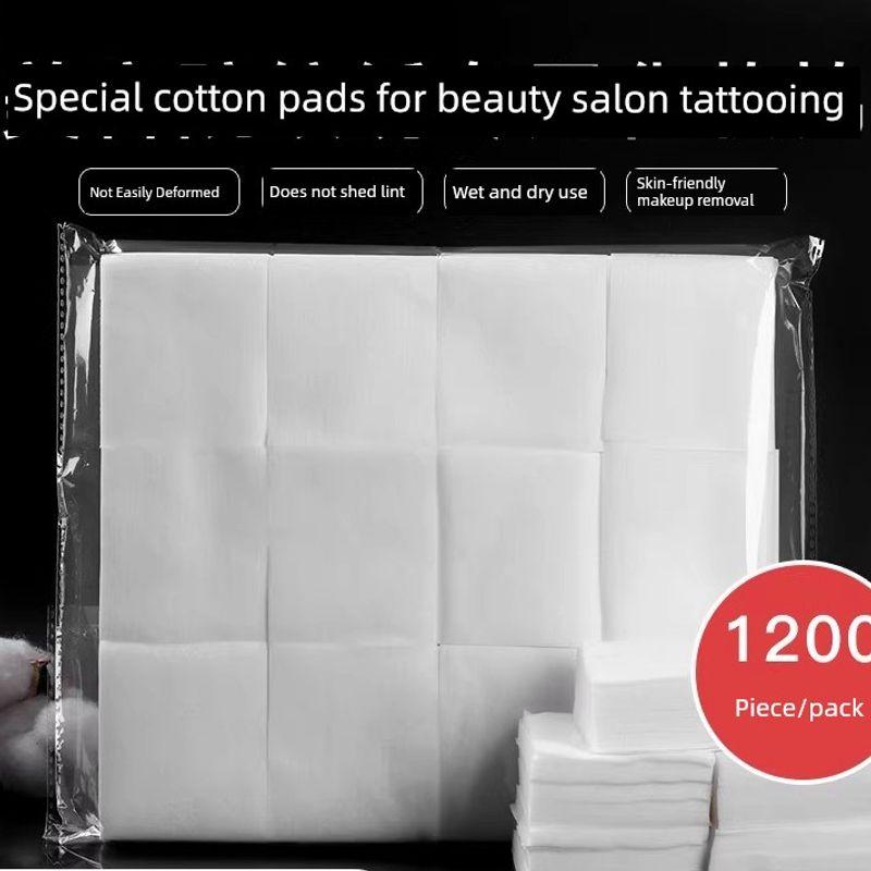 Beauty Salon Tattoo Supplies Thin Makeup Cotton Pads Makeup Remover Cotton Absorbent Cotton Non-Woven Fabric Tattoo Cotton Pads for Wet Compress Use Thin Cotton Pads 1200 Pieces in 1 Pack | No Gifts