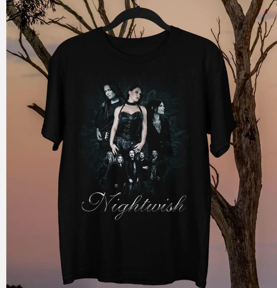 

Nightwish T-Shirt Short Sleeve Cotton Black Men All Size S to 5XL Unisex T-Shirt S