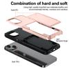 For iPhone 15 Cases Card Slot TPU+PC Kickstand Phone Case