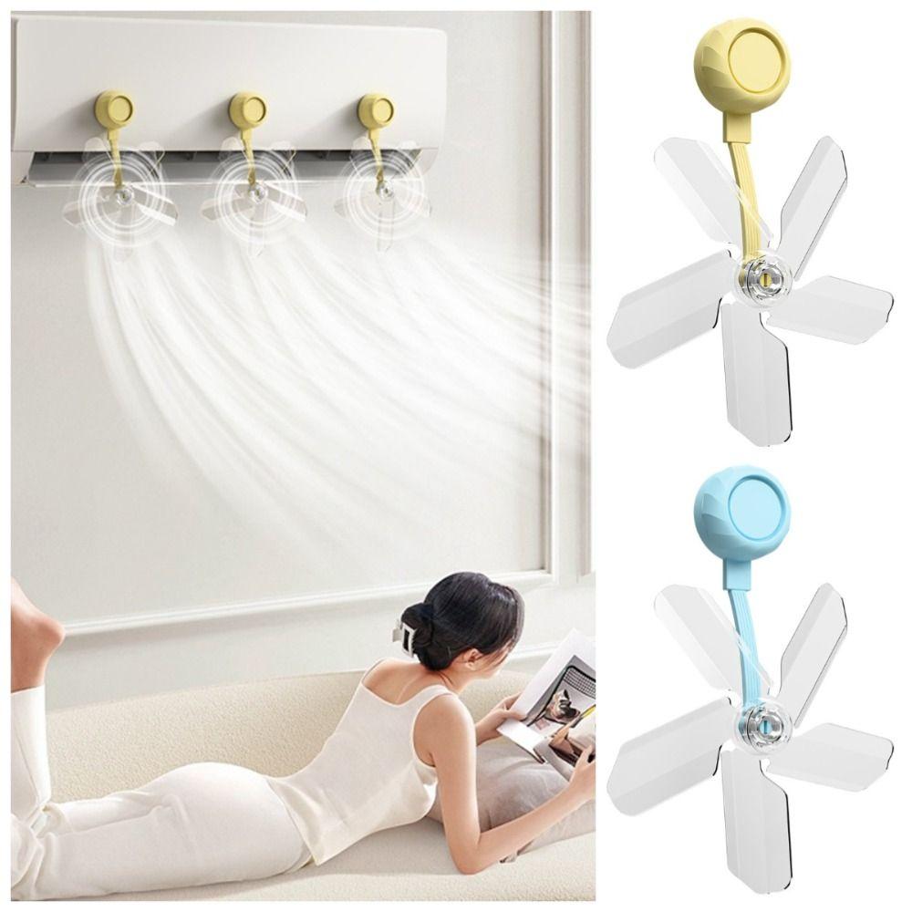 3Pcs Wall Mounted Conditioning Guide Fan Windmill Shaped Air Conditioner Vent Fan  For Home