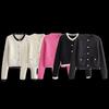 Fashion Style 2024 Spring New Arrival Women's Clothing Slim Looking Easiest for Match Button Decoration Long Sleeves Knitting Cardigan 06427034