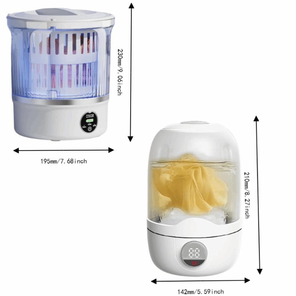 Delicate Laundry Mini Washing Machine Wash & Spin 2-in-1 Cordless Washer  Travel Essentials