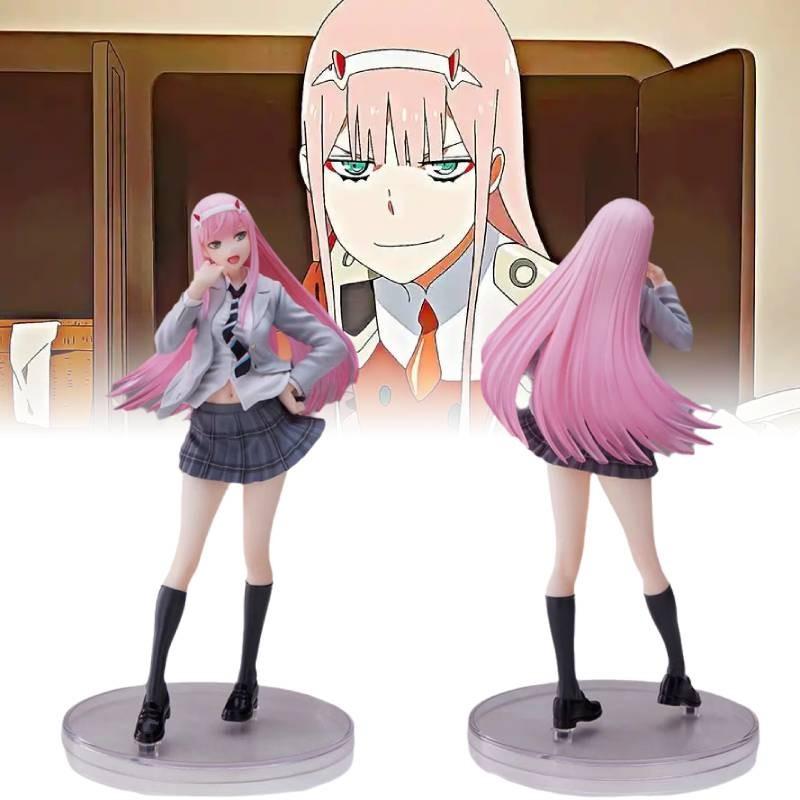 In Darling The Franxx Zero Two Figurine Anime Model Uniform Jk Statue Gift Toy