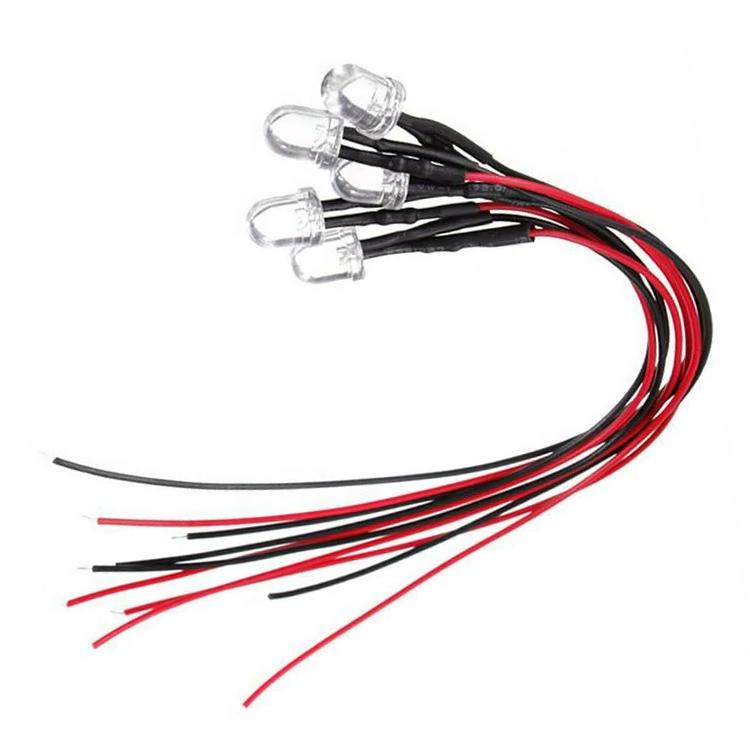 3mm 5mm Vorverdrahtete LED-Diode RGB Zweifarbig Kathode Anode 20cm Draht 2V/3V/5V/6V/9V/12V/24V Hohe Intensität Helligkeit DIY Hobby